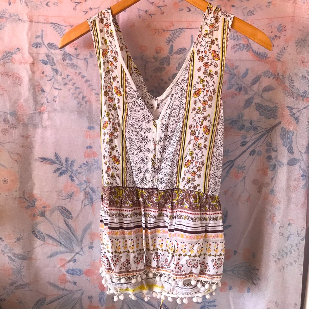American Rag Floral Peplum Top